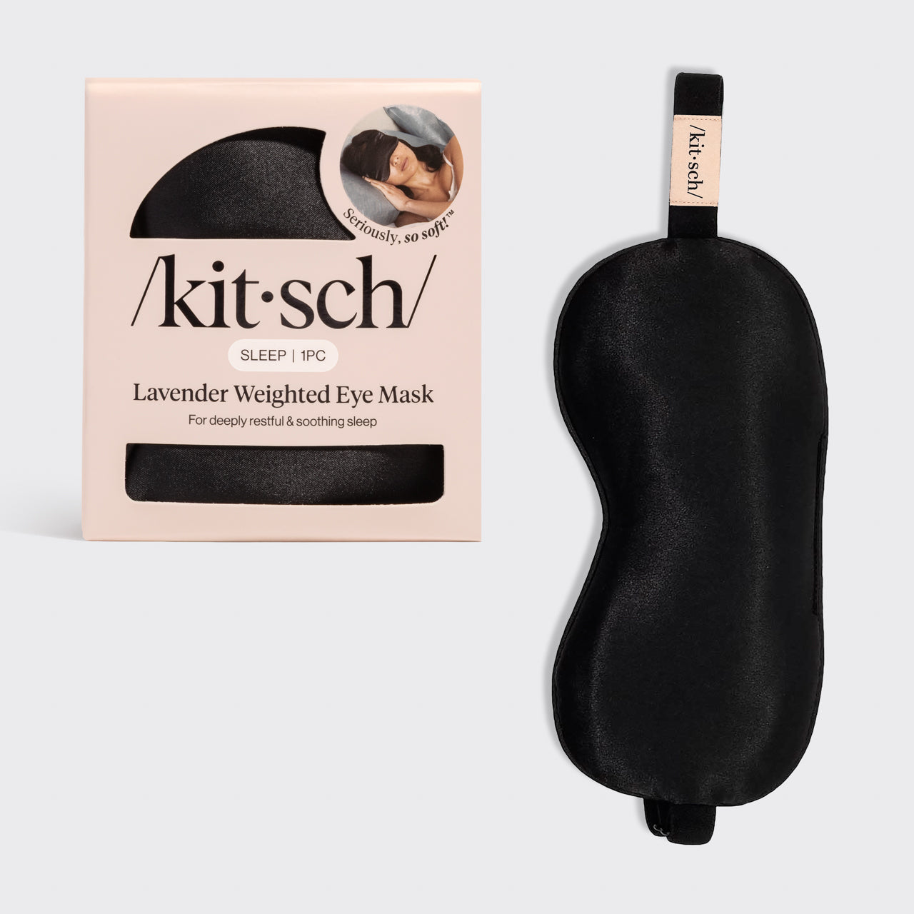 Kitsch Lavender Weighted Satin Eye Mask