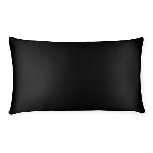 Shhh Silk Black Silk Pillowcase - King